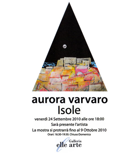 Manifesto di "Isole" Mostra personale di Aurora Varvaro